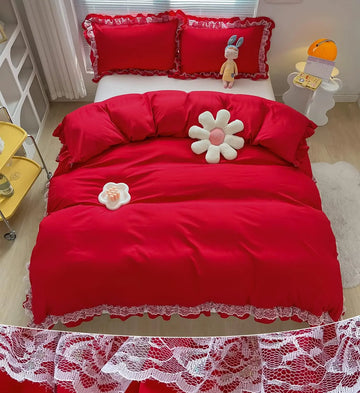 Bedding - 3-piece large duvet cover, zipper closed - super soft and lightweight